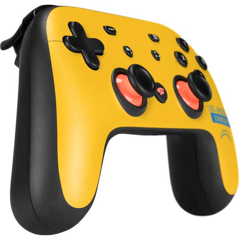 NFL Los Angeles Chargers Yellow Performance Series Google Stadia Controller Skin