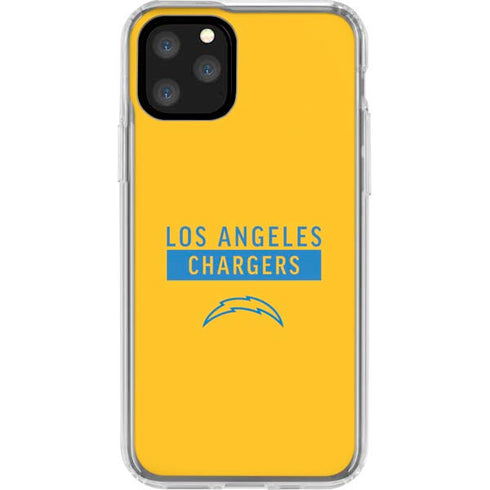NFL Los Angeles Chargers Yellow Performance Series iPhone 11 Pro Clear Case