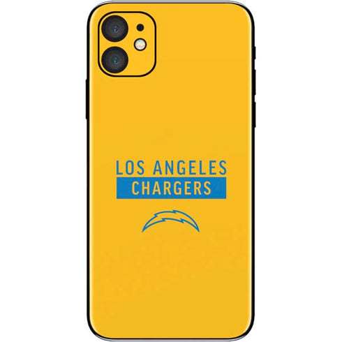 NFL Los Angeles Chargers Yellow Performance Series iPhone 11 Skin