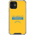 NFL Los Angeles Chargers Yellow Performance Series iPhone 12 Mini Clear Case
