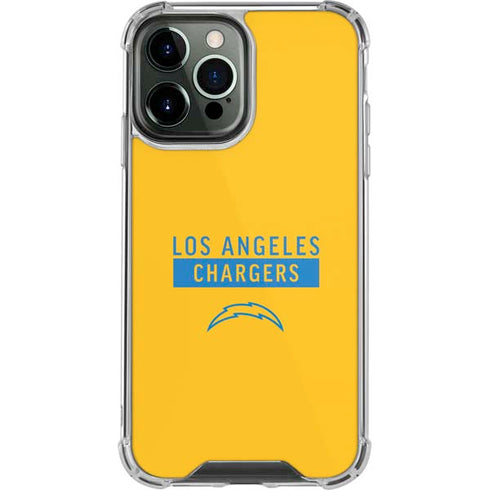 NFL Los Angeles Chargers Yellow Performance Series iPhone 13 Pro Max Clear Case
