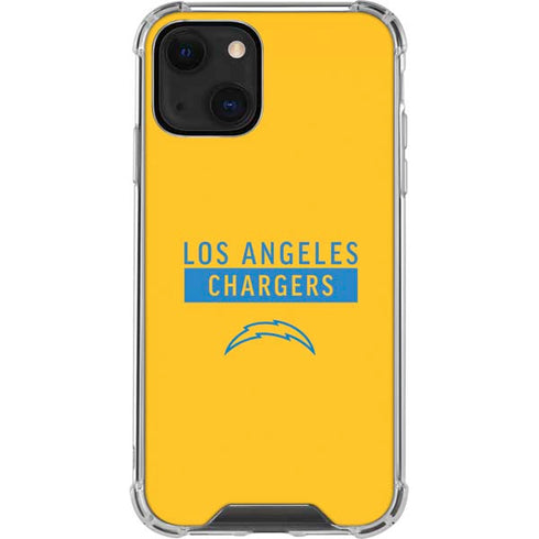 NFL Los Angeles Chargers Yellow Performance Series iPhone 15 Plus Clear Case