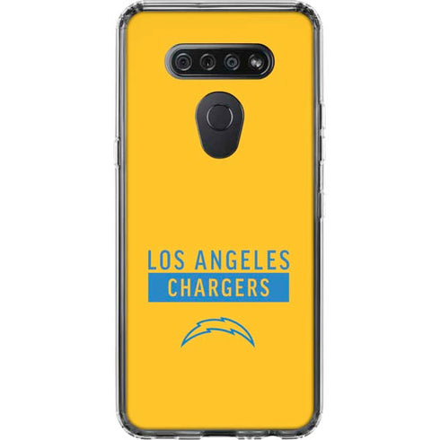 NFL Los Angeles Chargers Yellow Performance Series LG K51/Q51 Clear Case