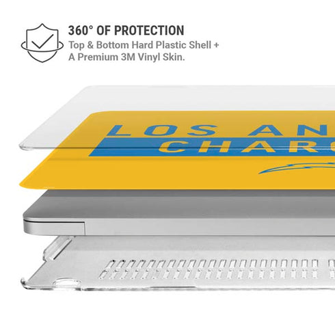 NFL Los Angeles Chargers Yellow Performance Series MacBook Pro 15in (2016-19) Case plus Skin
