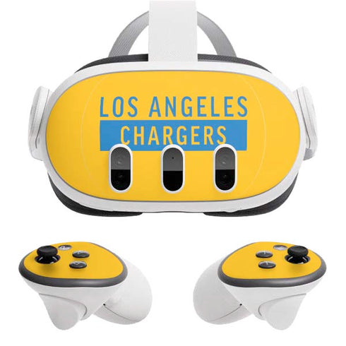 NFL Los Angeles Chargers Yellow Performance Series Meta Quest 3 Skin