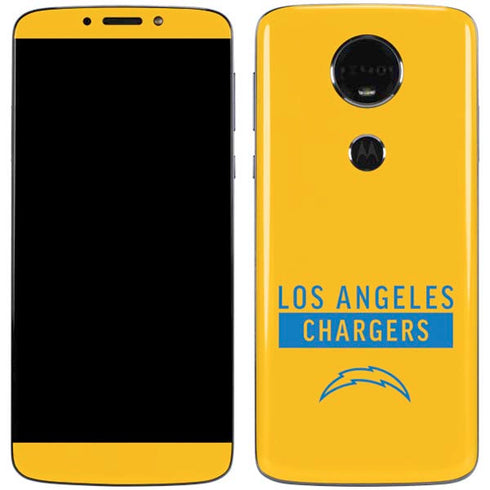 NFL Los Angeles Chargers Yellow Performance Series Moto E5 Plus Skin
