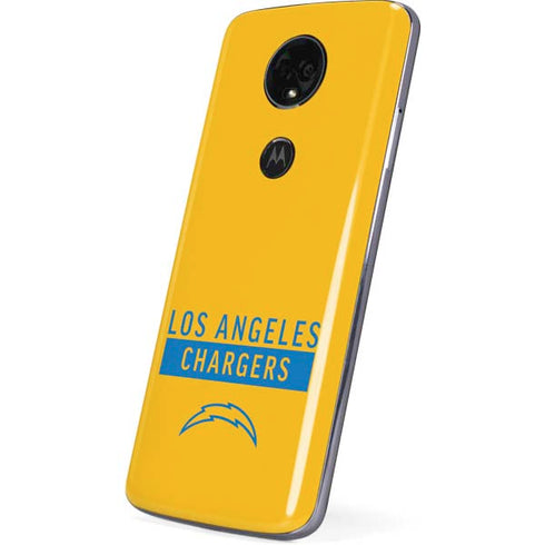 NFL Los Angeles Chargers Yellow Performance Series Moto E5 Plus Skin
