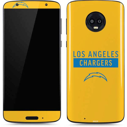 NFL Los Angeles Chargers Yellow Performance Series Moto G6 Skin