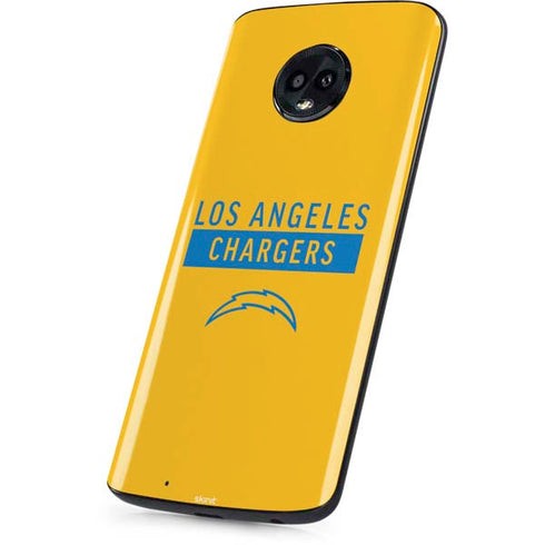 NFL Los Angeles Chargers Yellow Performance Series Moto G6 Skin