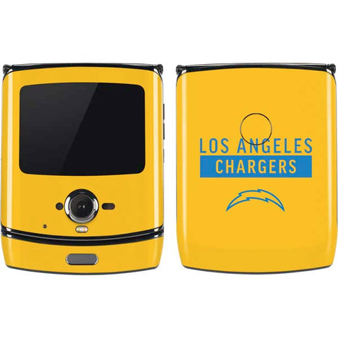 NFL Los Angeles Chargers Yellow Performance Series Motorola RAZR Skin