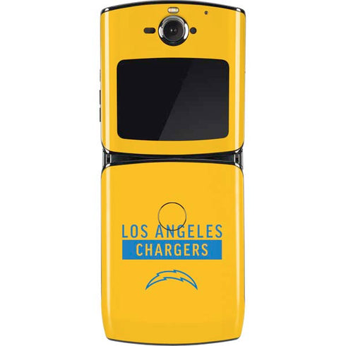 NFL Los Angeles Chargers Yellow Performance Series Motorola RAZR Skin