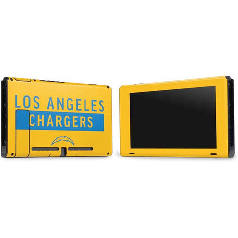 NFL Los Angeles Chargers Yellow Performance Series Nintendo Switch Bundle Skin