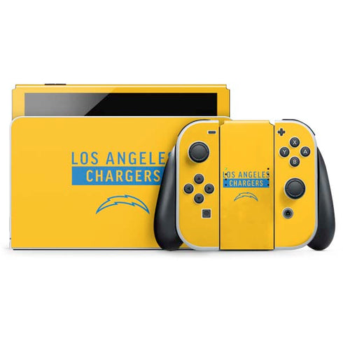 NFL Los Angeles Chargers Yellow Performance Series Nintendo Switch OLED (2021) Skin