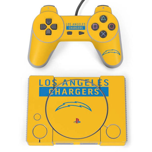 NFL Los Angeles Chargers Yellow Performance Series PlayStation Classic Bundle Skin