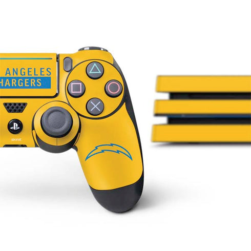 NFL Los Angeles Chargers Yellow Performance Series PS4 Pro Bundle Skin