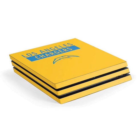 NFL Los Angeles Chargers Yellow Performance Series PS4 Pro Console Skin