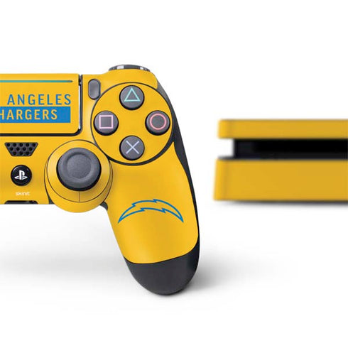 NFL Los Angeles Chargers Yellow Performance Series PS4 Slim Bundle Skin