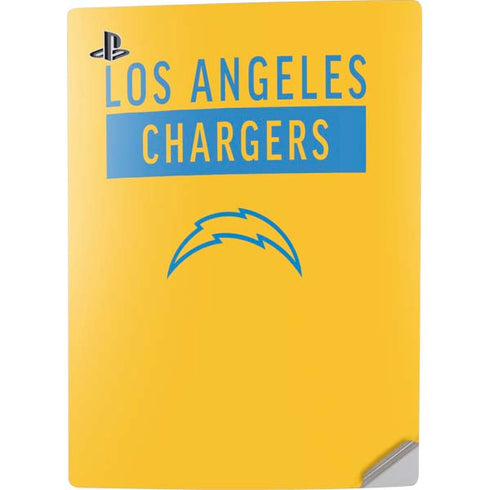 NFL Los Angeles Chargers Yellow Performance Series PS5 Digital Edition Console Skin