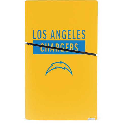 NFL Los Angeles Chargers Yellow Performance Series PS5 Slim Digital Edition Bundle Skin