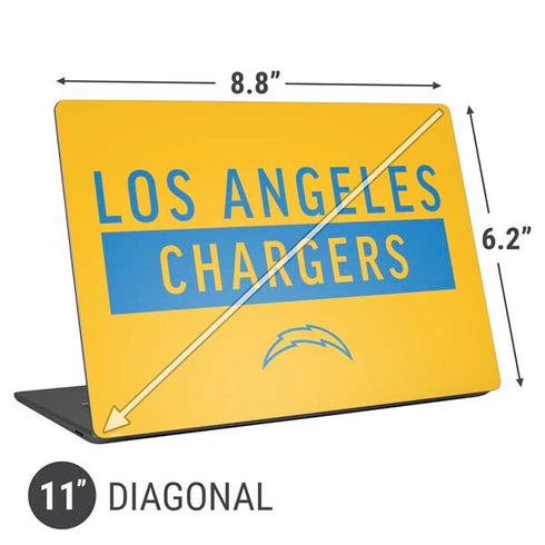 NFL Los Angeles Chargers Yellow Performance Series Universal Laptop 11in (8.8 x 6.2in) Skin