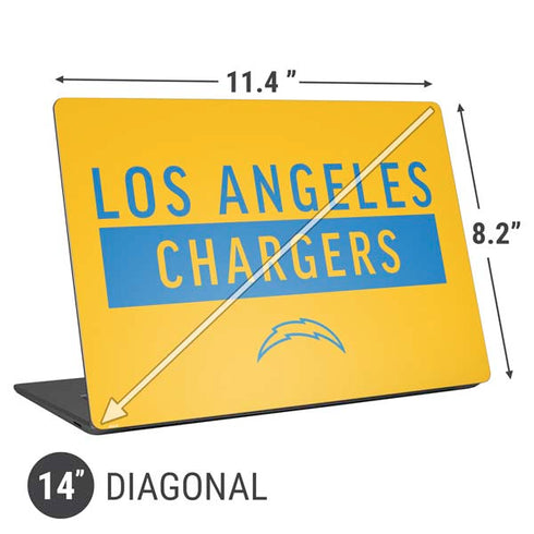 NFL Los Angeles Chargers Yellow Performance Series Universal Laptop 14in (11.4 x 8.2in) Skin