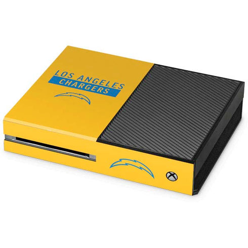 NFL Los Angeles Chargers Yellow Performance Series Xbox One Console Skin