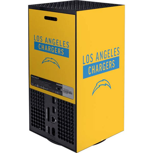 NFL Los Angeles Chargers Yellow Performance Series Xbox Series X Bundle Skin