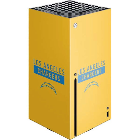 NFL Los Angeles Chargers Yellow Performance Series Xbox Series X Console Skin
