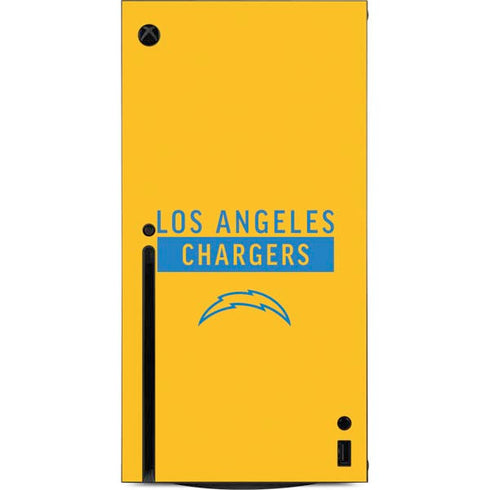 NFL Los Angeles Chargers Yellow Performance Series Xbox Series X Console Skin