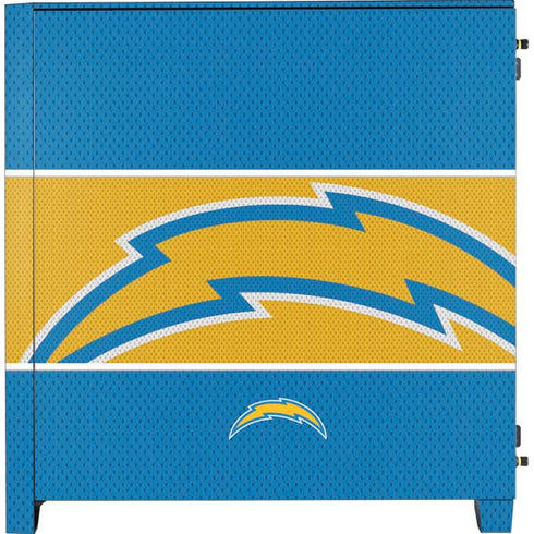NFL Los Angeles Chargers Zone Block Corsair 4000D Tempered Glass Mid-Tower ATX Case Skin