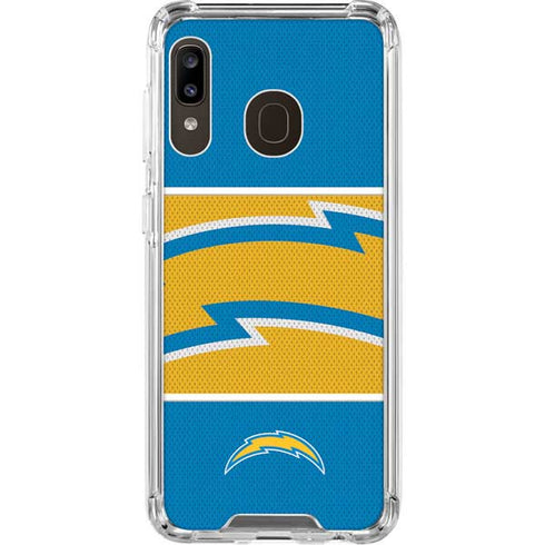 NFL Los Angeles Chargers Zone Block Galaxy A30 Clear Case