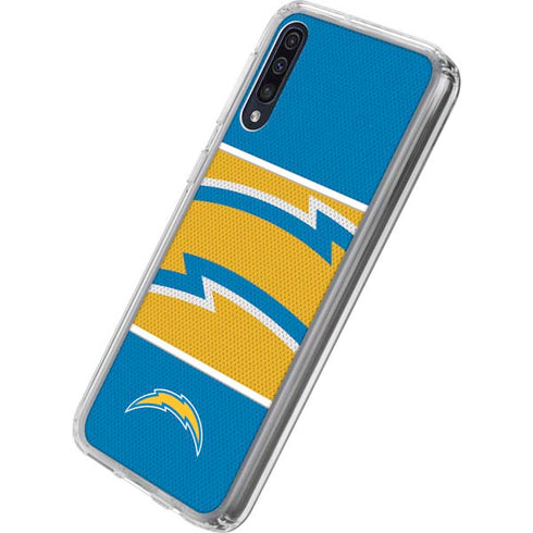 NFL Los Angeles Chargers Zone Block Galaxy A50 Clear Case