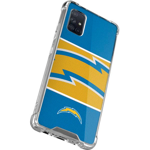 NFL Los Angeles Chargers Zone Block Galaxy A51 5G Clear Case