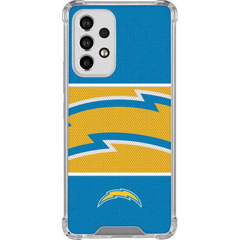NFL Los Angeles Chargers Zone Block Galaxy A53 5G Clear Case