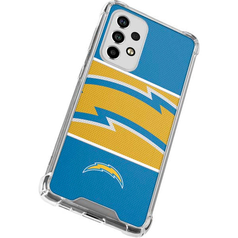 NFL Los Angeles Chargers Zone Block Galaxy A53 5G Clear Case