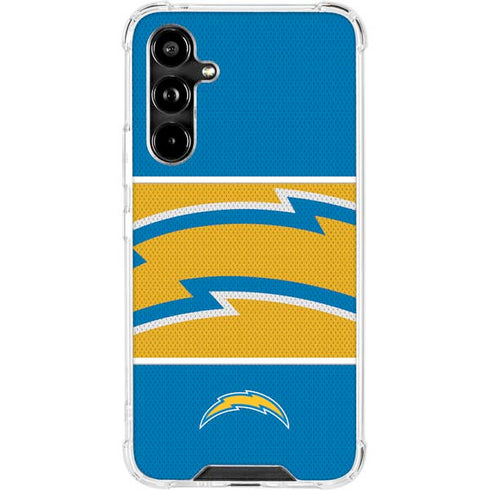 NFL Los Angeles Chargers Zone Block Galaxy A54 5G Clear Case