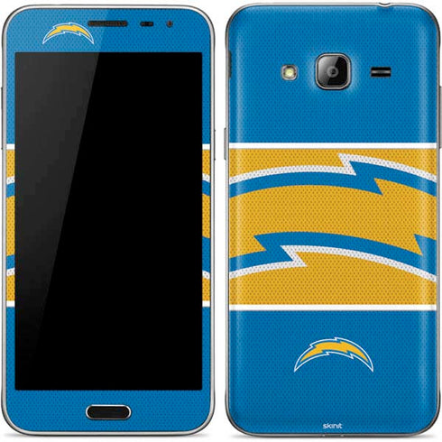 NFL Los Angeles Chargers Zone Block Galaxy J3 Skin