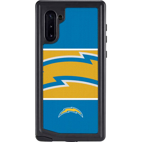 NFL Los Angeles Chargers Zone Block Galaxy Note 10 Waterproof Case
