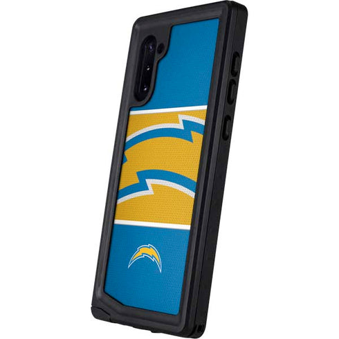 NFL Los Angeles Chargers Zone Block Galaxy Note 10 Waterproof Case