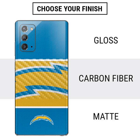 NFL Los Angeles Chargers Zone Block Galaxy Note20 5G Skin