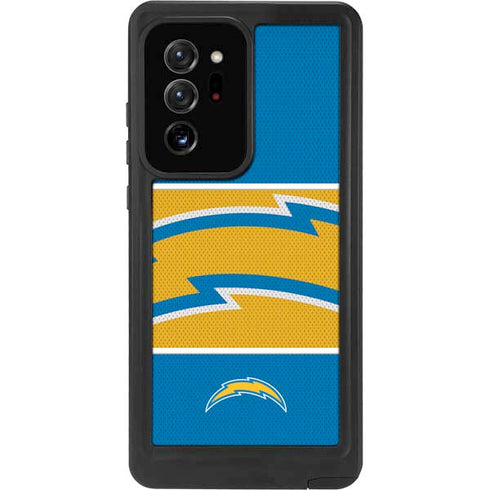 NFL Los Angeles Chargers Zone Block Galaxy Note20 Ultra 5G Waterproof Case