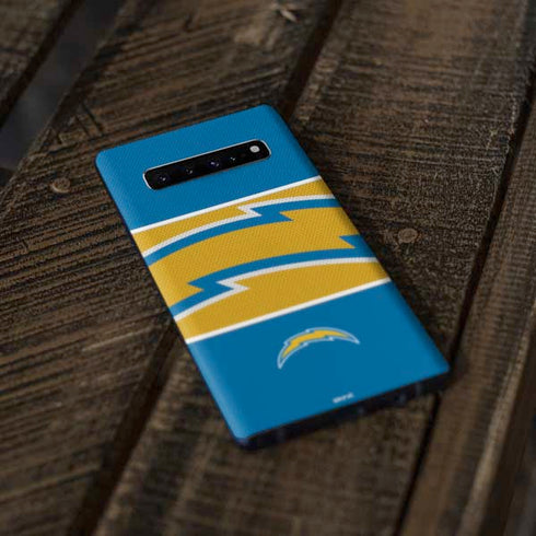 NFL Los Angeles Chargers Zone Block Galaxy S10 Plus Skin