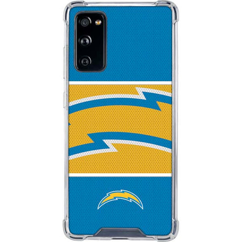 NFL Los Angeles Chargers Zone Block Galaxy S20 FE Clear Case