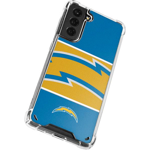 NFL Los Angeles Chargers Zone Block Galaxy S21 5G Clear Case