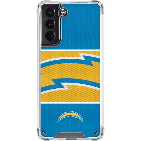 NFL Los Angeles Chargers Zone Block Galaxy S21 5G Clear Case