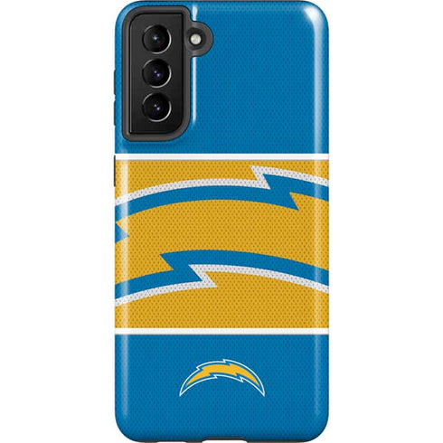 NFL Los Angeles Chargers Zone Block Galaxy S21 FE Pro Case