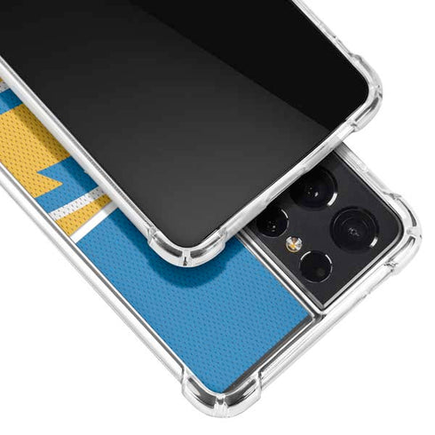 NFL Los Angeles Chargers Zone Block Galaxy S21 Ultra 5G Clear Case