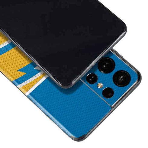NFL Los Angeles Chargers Zone Block Galaxy S21 Ultra 5G Skin