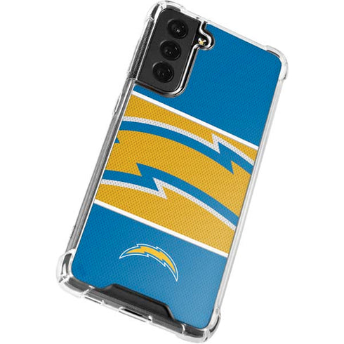 NFL Los Angeles Chargers Zone Block Galaxy S22 Clear Case