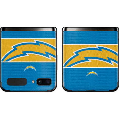 NFL Los Angeles Chargers Zone Block Galaxy Z Flip Skin